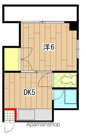 房尾本店楠木ビル(1DK/3階)の間取り写真