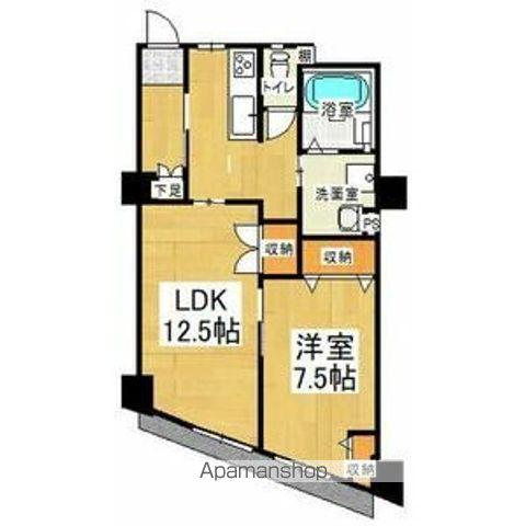 パラシオン覚王山(1LDK/4階)の間取り写真