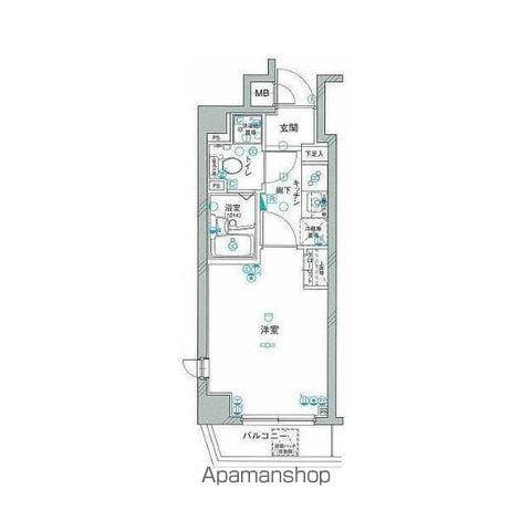 グリフィン・南蒲田アクトシティ(1K/5階)の間取り写真