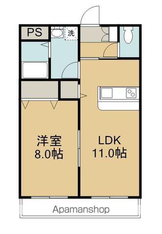 プレミール8番館(1LDK/1階)の間取り写真