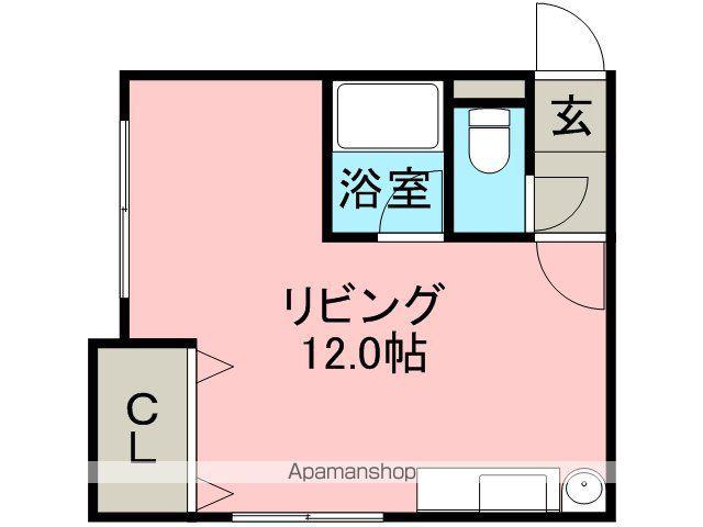 WOOD611(ワンルーム/1階)の間取り写真