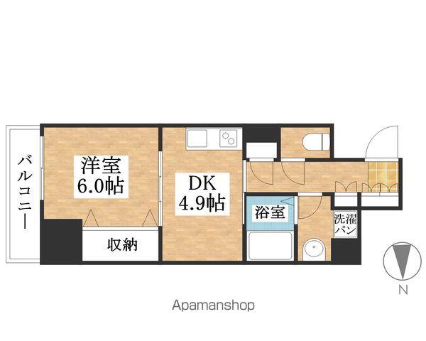 LOCS SHONAIDORI(1DK/1階)の間取り写真