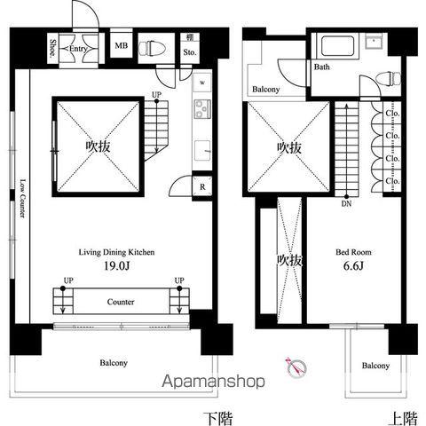 イプセ学芸大学(1LDK/6階)の間取り写真