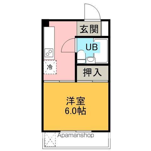南ハイツ(1K/2階)の間取り写真