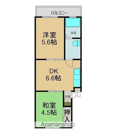 パールマンション(2DK/3階)の間取り写真