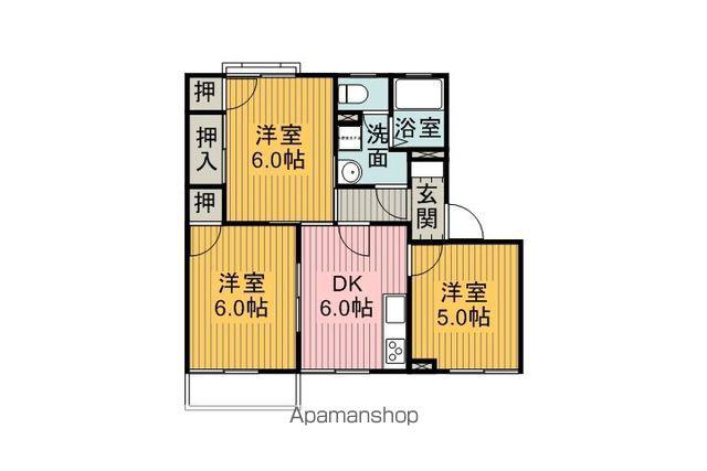 グリーンビレッジ(3DK/2階)の間取り写真