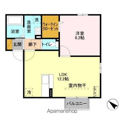 グランメール桜町 E(1LDK/2階)の間取り写真