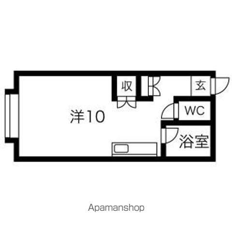 クリスタル恵み野Ⅰ(ワンルーム/1階)の間取り写真