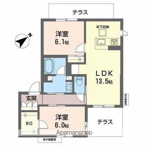 セゾン レコルト(2LDK/1階)の間取り写真
