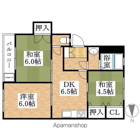 第12平松マンション(3DK/2階)の間取り写真