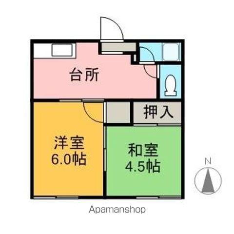 越智アパート(2DK/1階)の間取り写真