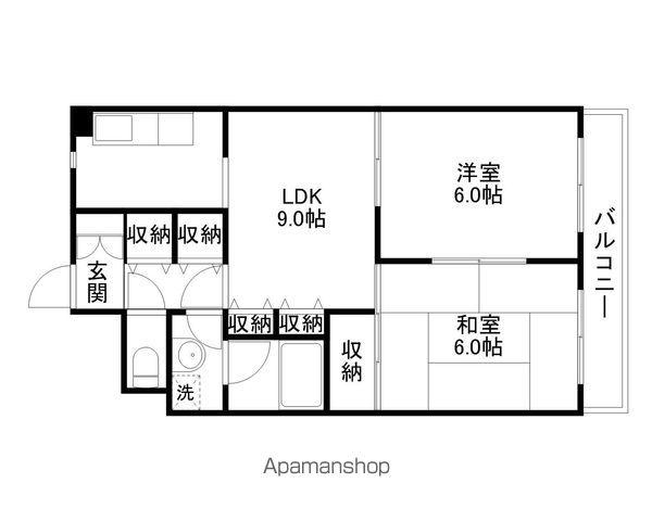 シャロム瀬田西(2DK/2階)の間取り写真
