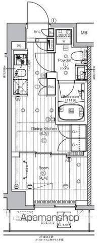 PREMIUM CUBE 王子神谷(1DK/5階)の間取り写真