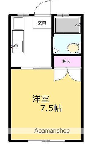 メゾン船岡(1K/1階)の間取り写真