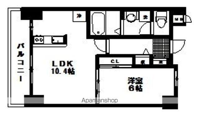 プラッツ木町(1LDK/2階)の間取り写真