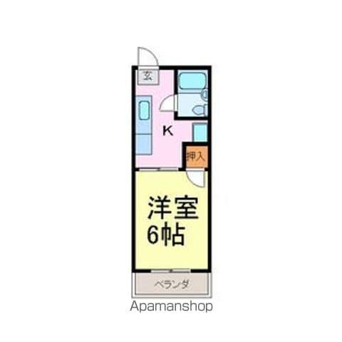 ジョニーズクラブ四ツ谷(1K/2階)の間取り写真