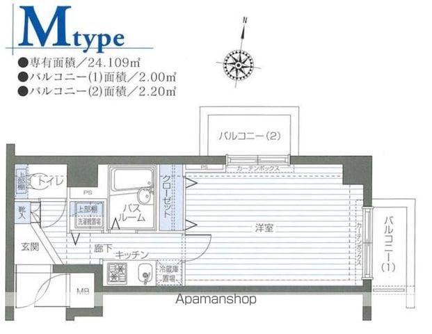 フェニックス中野(1K/2階)の間取り写真