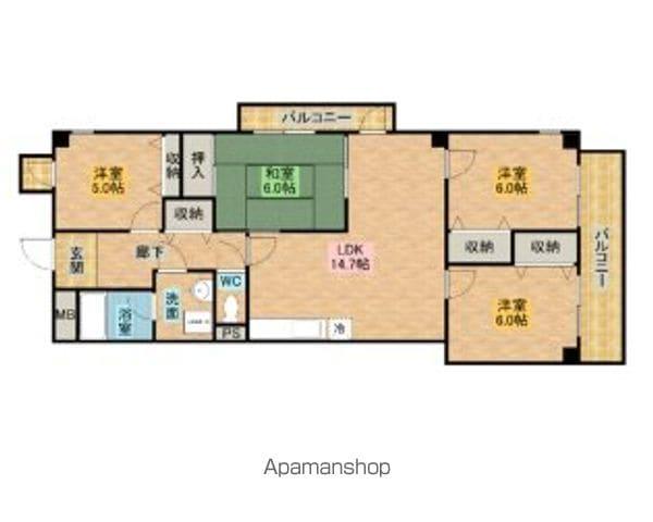 パレエトワール(4LDK/6階)の間取り写真