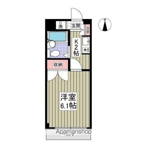 ホワイトピア Ⅰ(1K/2階)の間取り写真