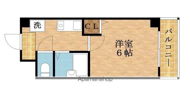 エストマーレ鶴見二番館(1K/1階)の間取り写真