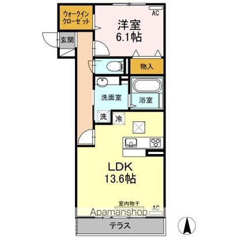 メゾン・ド・キャトル4(1LDK/1階)の間取り写真