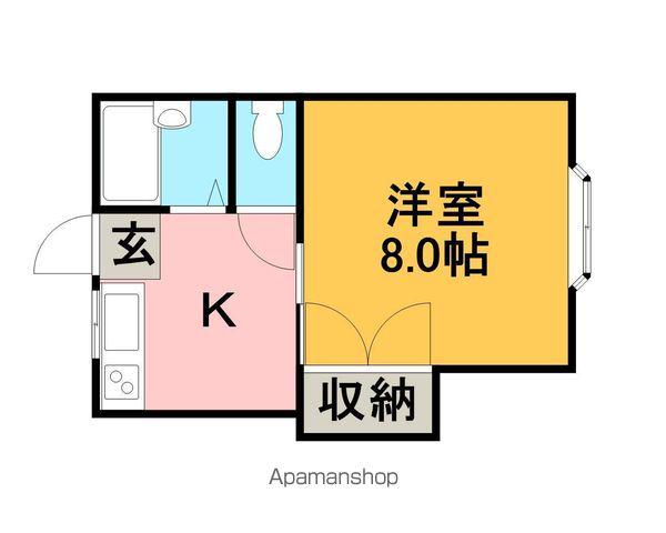 リステル(1K/1階)の間取り写真