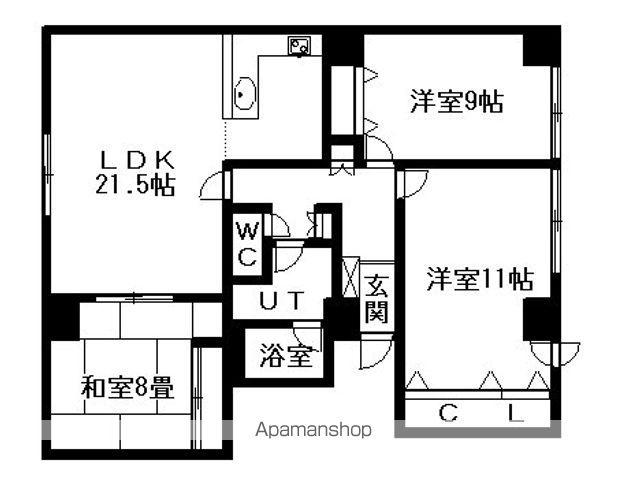 ビッグウィン915(3LDK/3階)の間取り写真
