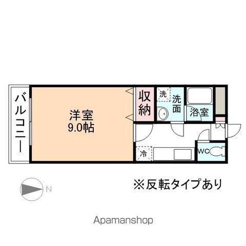 MAX布瀬(1K/4階)の間取り写真
