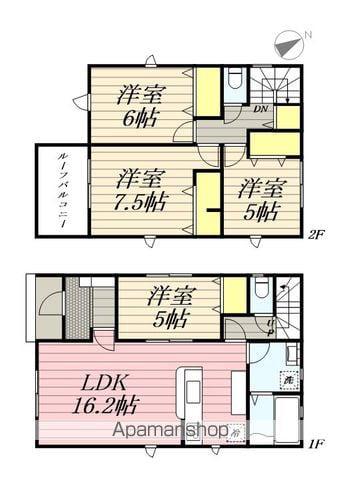 名鉄竹鼻・羽島線 柳津駅(岐阜) 徒歩17分 2階建 築3年(4LDK)の間取り写真