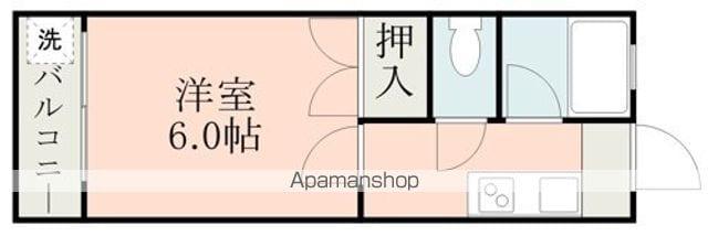 レジデンス渡鹿 A棟(1K/2階)の間取り写真