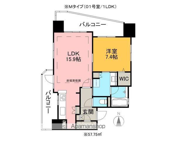 ライオンズ岐阜セントマークス弐(1LDK/11階)の間取り写真