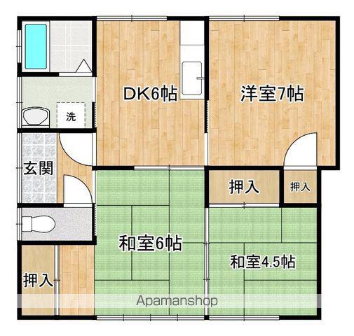 日豊本線 財部駅 バス乗車時間：15分 正ヶ峯バス停で下車 徒歩4分 1階建 築26年(3DK)の間取り写真