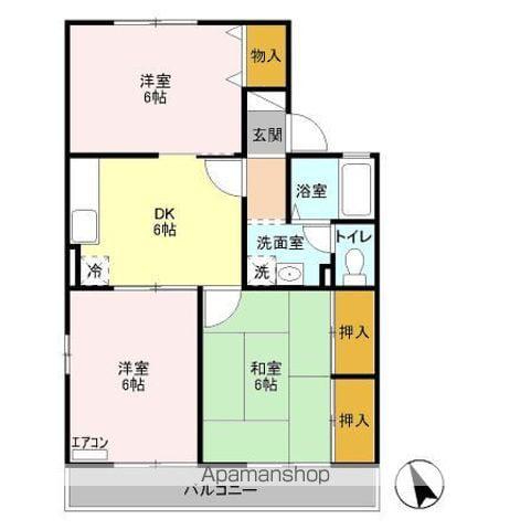 パストラル参番館(3DK/2階)の間取り写真