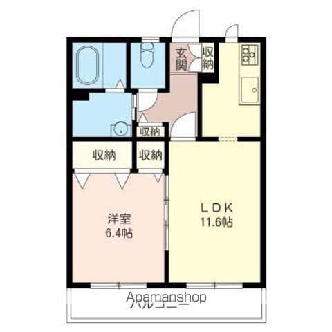 SOPHIA 1(1LDK/2階)の間取り写真