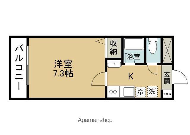 プライムステージ(1K/3階)の間取り写真