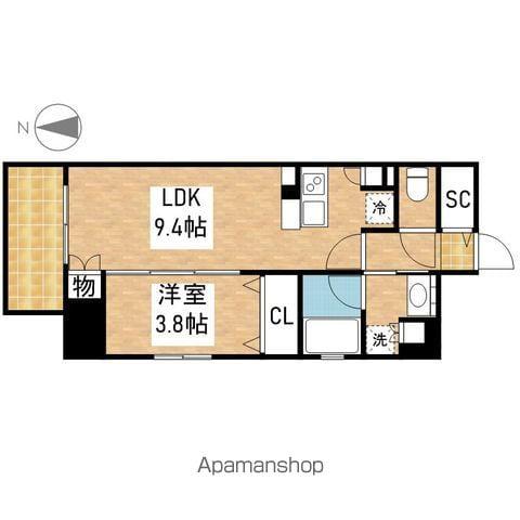 プレサンスロジェ丸の内PRIME CASA(1LDK/15階)の間取り写真