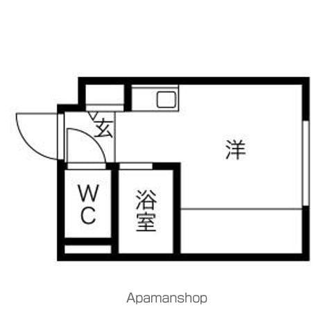 グレースコート(ワンルーム/4階)の間取り写真
