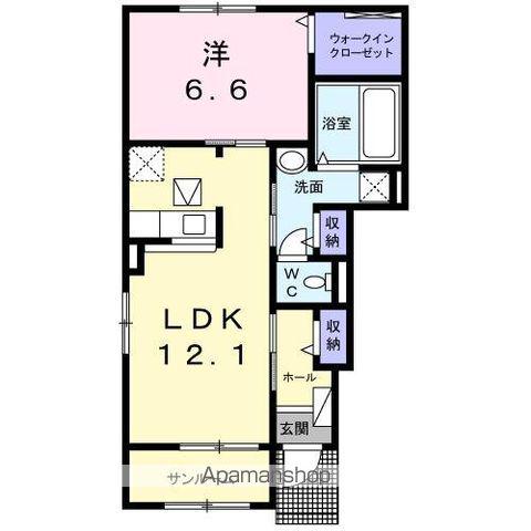 SキャメロンⅡ(1LDK/1階)の間取り写真