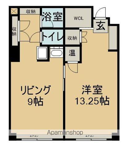 森ビル(1LDK/4階)の間取り写真