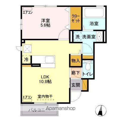 AMOUR(1LDK/1階)の間取り写真