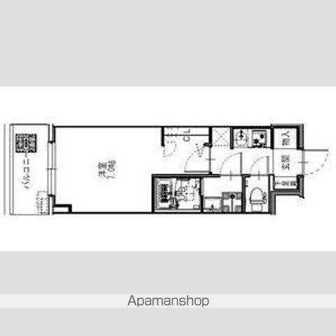 S-RESIDENCE難波大国町DEUX(1K/15階)の間取り写真