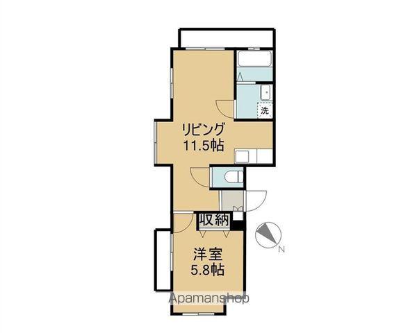 オリーブ武富(1LDK/2階)の間取り写真