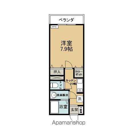 メゾン・ド・K A棟(1K/1階)の間取り写真