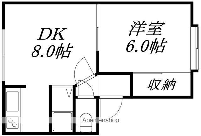フェリカ(1DK/2階)の間取り写真