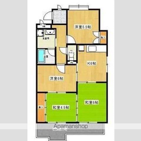 ガーデンハイツエクレール(4DK/3階)の間取り写真