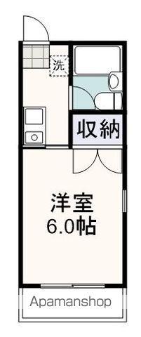 ジュネス大坪(1K/2階)の間取り写真