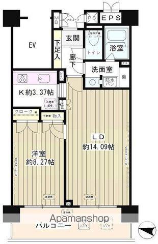 マーシュフィールド四番町(1LDK/10階)の間取り写真