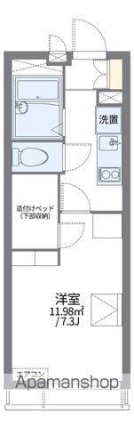 レオパレス高知(1K/1階)の間取り写真