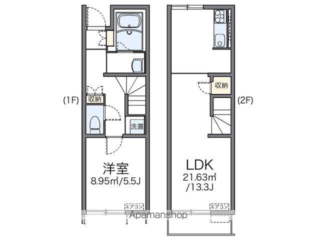 レオネクストTODA K(1LDK/1階)の間取り写真