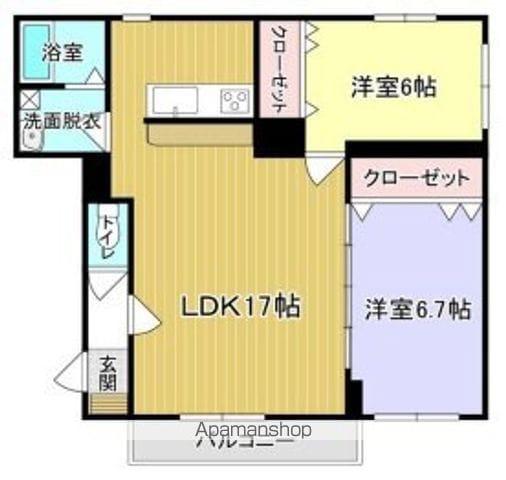 EXCEL PALACE(2LDK/3階)の間取り写真